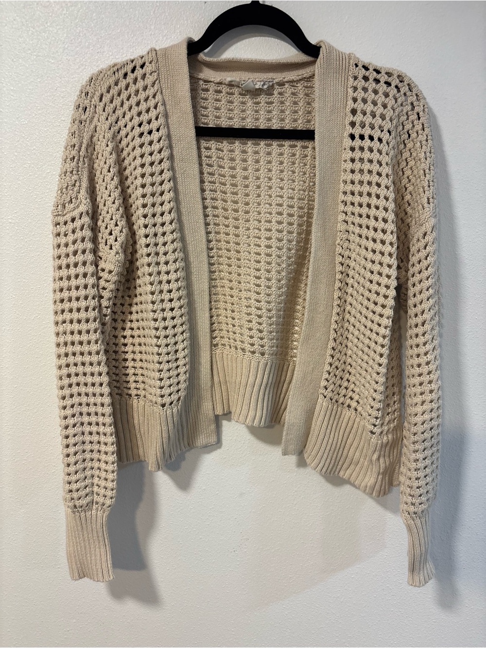 Pink Republic Open-Knit Cream Cardigan